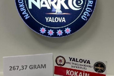 Otomobildeki kokaini narkotik köpeği 'Gölge' buldu