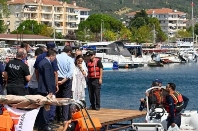 VALİ, ARMUTLU'DA ARAMA ÇALIŞMASINDA