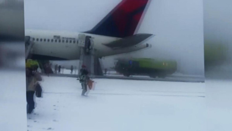 ABD’de uçağın motoru alev aldı: 4 yaralı