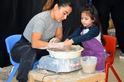 Öğrenciler seramik sanatını öğrendi