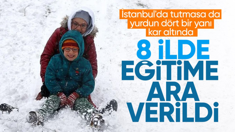 Kar yağışı nedeniyle eğitime ara verilen iller