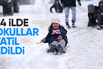 Kar yağışı nedeniyle okulların tatil edildiği iller