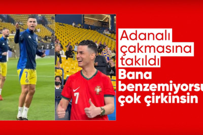 Cristiano Ronaldo'dan Adanalı benzerine: Çok çirkinsin kardeşim