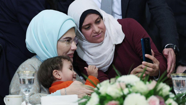 Emine Erdoğan, Filistinlilerle iftarda bir araya geldi