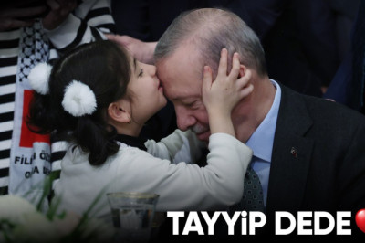 Filistinli çocuklardan Cumhurbaşkanı Erdoğan'a sevgi seli