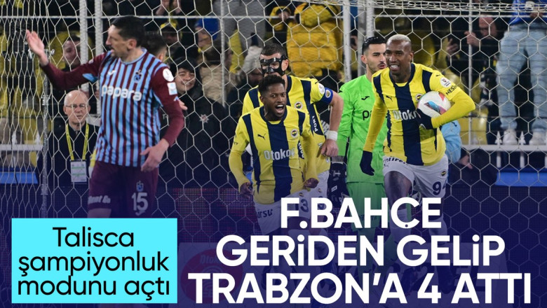 Fenerbahçe, Trabzonspor'a 4 attı