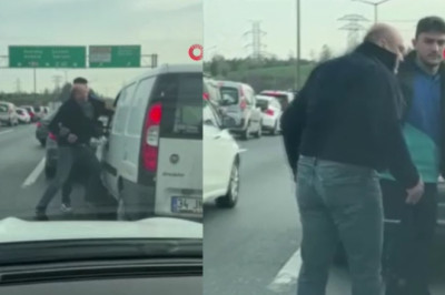 İstanbul trafiğinde yumruklu yol verme kavgası