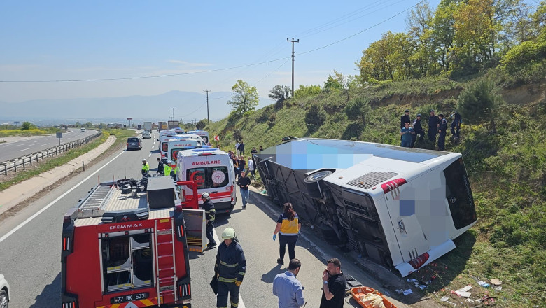 Otobüsün Devrilme Anı Görüntüleri Ortaya Çıktı