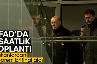 Cumhurbaşkanı Erdoğan, İstanbul’daki AFAD binasında