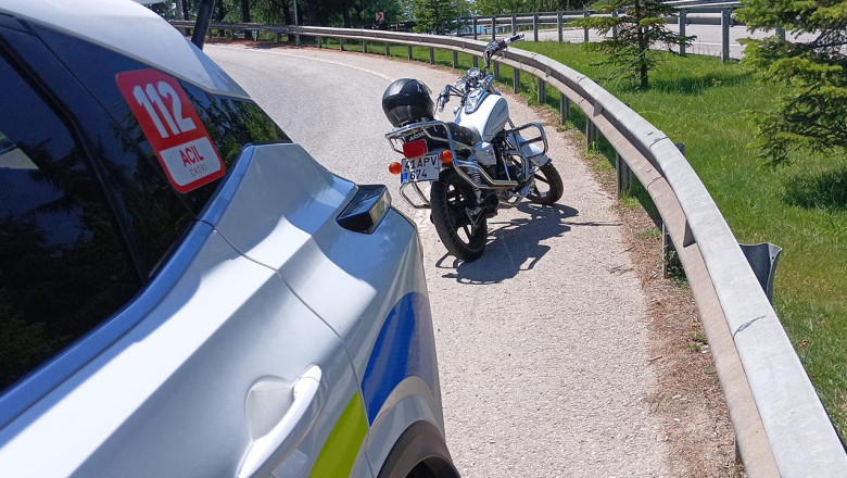 Motosikletten Düşen Sürücü Yaralandı