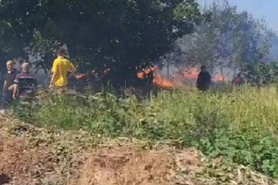 Kazimiye Köyü’nde Anız Yangını Seralara Yayıldı