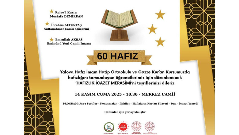 Yalova’da 60 Hafız İcazet Alıyor
