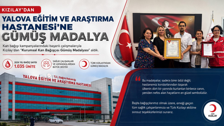 Kızılay’dan Yalova Eğitim ve Araştırma Hastanesi’ne Gümüş Madalya