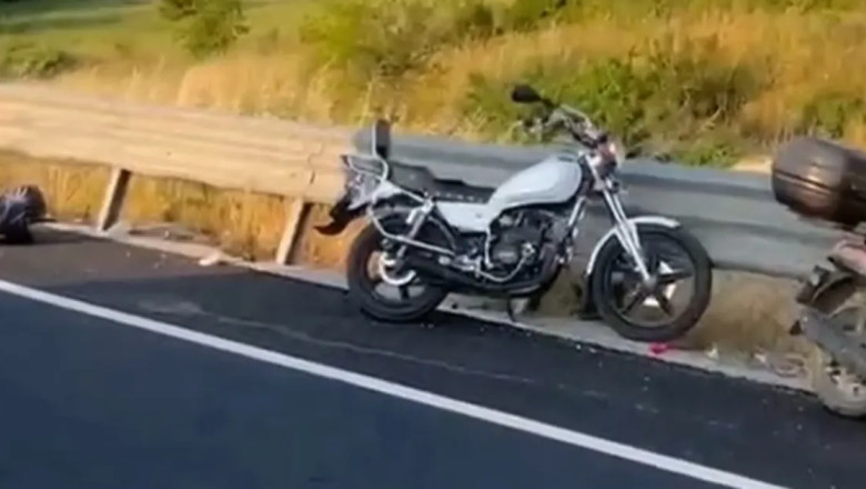 Süpürgelik’te feci motosiklet kazası! 1 yaralı