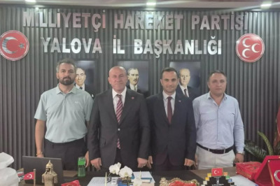 GİRESUNLULARDAN MHP YALOVA İL BAŞKANLIĞINA ZİYARET