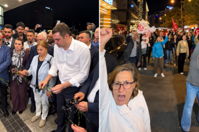 İzmir'de Cemil Tugay protestosunda gerginlik! Vatandaşlardan YENİ Parti'ye soğuk duş