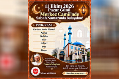 Yalova Merkez Camii’nde Sabah Namazı Buluşması