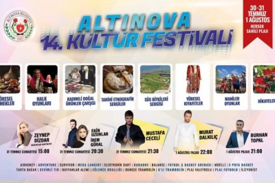 ALTINOVA'DA KÜLTÜR FESTİVALİ BAŞLIYOR