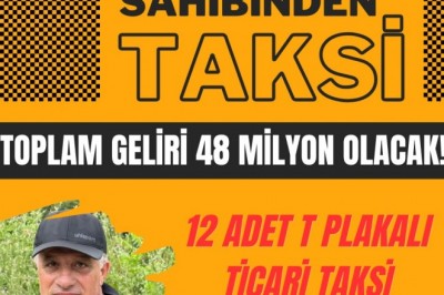 ŞİMDİ DE TAKSİ PLAKASI SATIYOR!