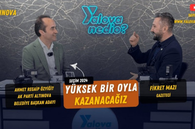 AK PARTİ ALTINOVA BELEDİYE BAŞKAN ADAYI AHMET REGAİP ÖZYİĞİT YALOVANEDİO'NUN KONUĞUYDU..