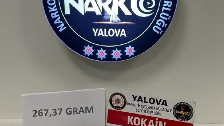 Otomobildeki kokaini narkotik köpeği 'Gölge' buldu