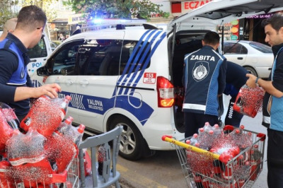 RAF ÖMRÜ 1 AY GEÇMİŞ GAZLI İÇECEKLER İMHA EDİLDİ