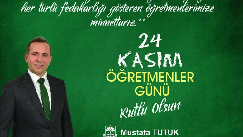 Yalova Belediye Başkan Vekili Mustafa Tutuk 24 Kasım Öğretmenler Günü İlanı