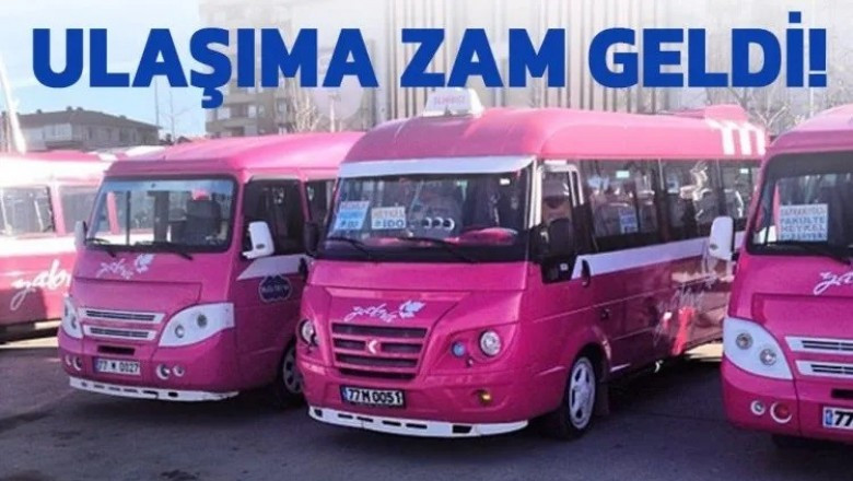 YALOVA'DA ŞEHİR İÇİ ULAŞIMA ZAM