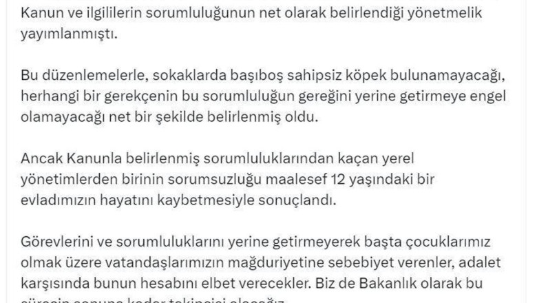 Bakan Yumaklı'dan Hakkari'deki köpek saldırısına ilişkin açıklama