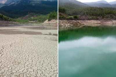 Kuruma tehlikesi bulunan Doyran Göleti, su tutmaya başladı