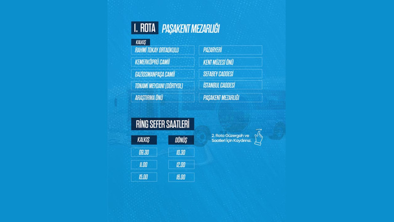 Miraç Kandilinde 3 Noktadan Mezarlıklara Servis Kalkacak