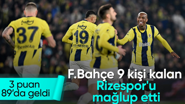Fenerbahçe, Rizespor'u üç golle geçti
