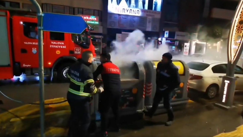 Konteyner Yangını İtfaiyenin Müdahalesiyle Söndürüldü