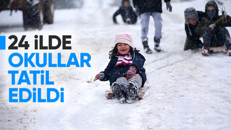 Kar yağışı nedeniyle okulların tatil edildiği iller