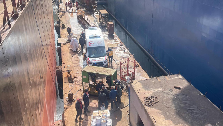 Yalova’da vinç sepetinden düşen tersane işçisi hayatını kaybetti