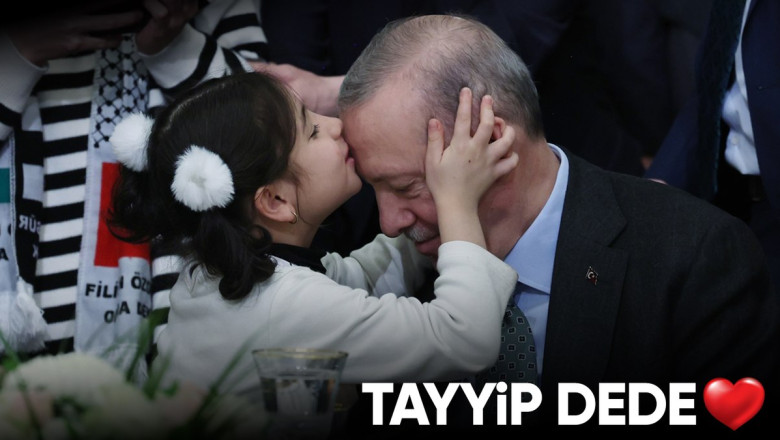 Filistinli çocuklardan Cumhurbaşkanı Erdoğan'a sevgi seli