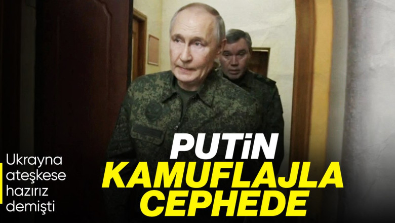 Putin, askeri üniformasıyla Kursk bölgesinde