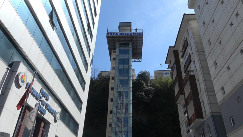 Artvin'de iki mahalle arasında 50 metrelik asansör