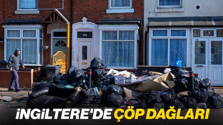 İngiltere'de işçiler grevde: Günlerdir çöp toplanmıyor