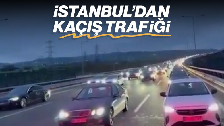Deprem sonrası İstanbul'dan kaçış: Ankara istikametinde trafik yoğunluğu yaşanıyor