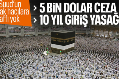 Suudi Arabistan'dan hacca izinsiz gelenlere ağır ceza