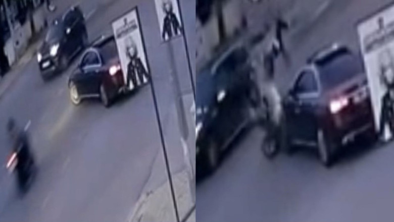 Mersin'de otomobile çarpan motosikletli takla atıp yere düştü