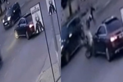 Mersin'de otomobile çarpan motosikletli takla atıp yere düştü