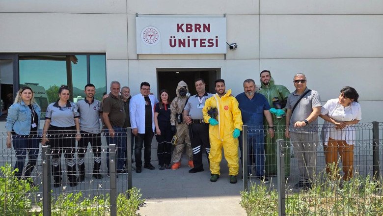 Yalova Eğitim ve Araştırma Hastanesi’nde KBRN Tatbikatı Gerçekleştirildi