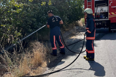 Elmalık’ta Arazi Yangını