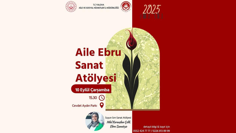 Yalova’da Aileler Ebru Sanatıyla Buluşuyor