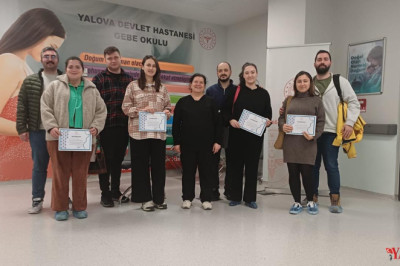 Yalova Eğitim ve Araştırma Hastanesi’nde Gebe Okulunda Eşli Eğitim Gerçekleştirildi