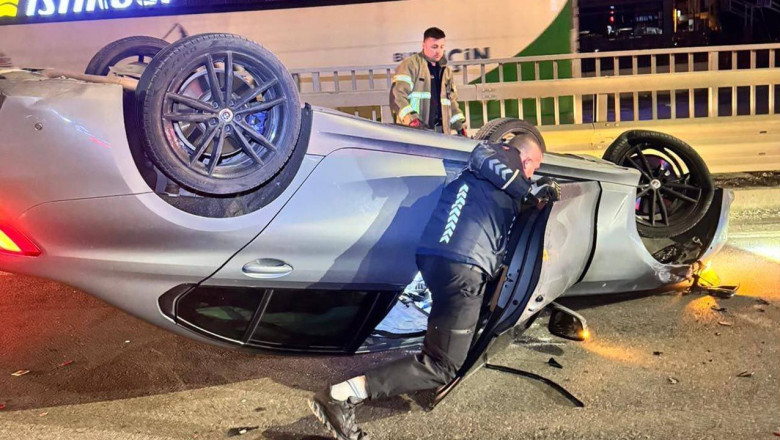 Yalova-İzmit Yolunda Can Pazarı: Otomobil Takla Attı