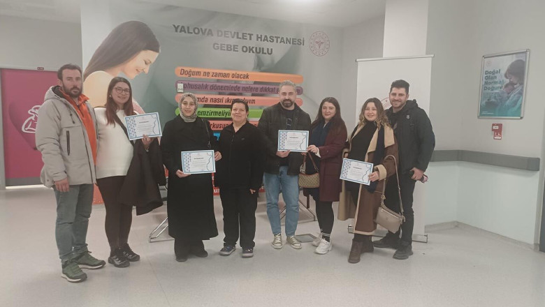Yalova Eğitim ve Araştırma Hastanesi’nde Gebe Okulu Eğitimleri Eşli Olarak Sürüyor