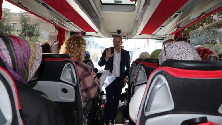 KADINLARI, CAMİLER TURUNA BAŞKAN YELE YOLCULADI